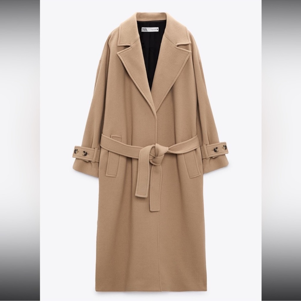 Zara beige peacoat Nwt second post